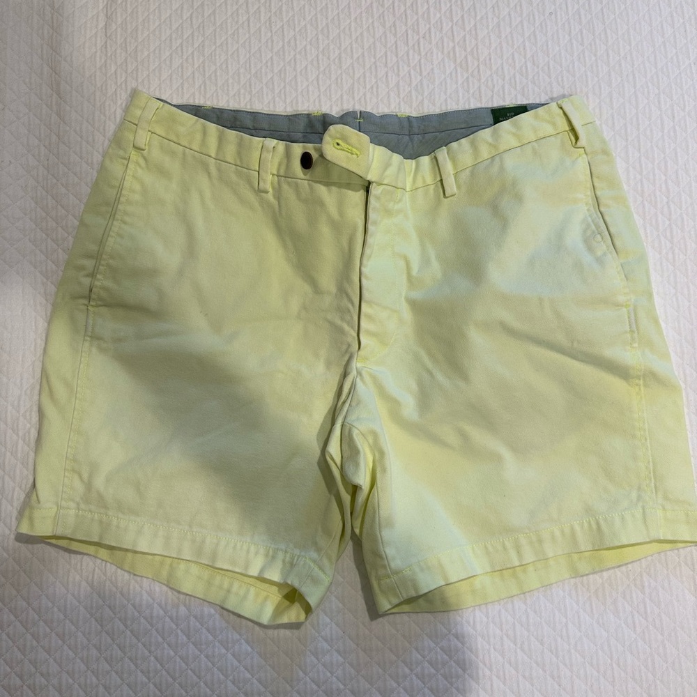 Sid Mashburn Men’s Shorts - Garment-Dyed Short Yellow size 36